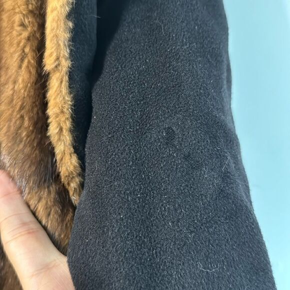 Cinzia Rocca Black Coat Jacket w/ brown Mink Fur coat - 4 - Picture 6 of 9